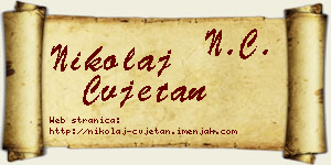 Nikolaj Cvjetan vizit kartica